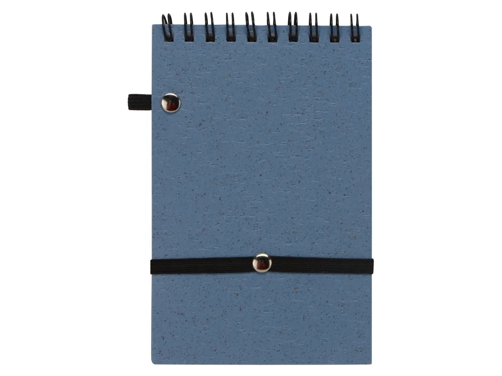 Блокнот «Toledo S» с шариковой ручкой из пшеницы и пластика, синий, В7 - фото 5