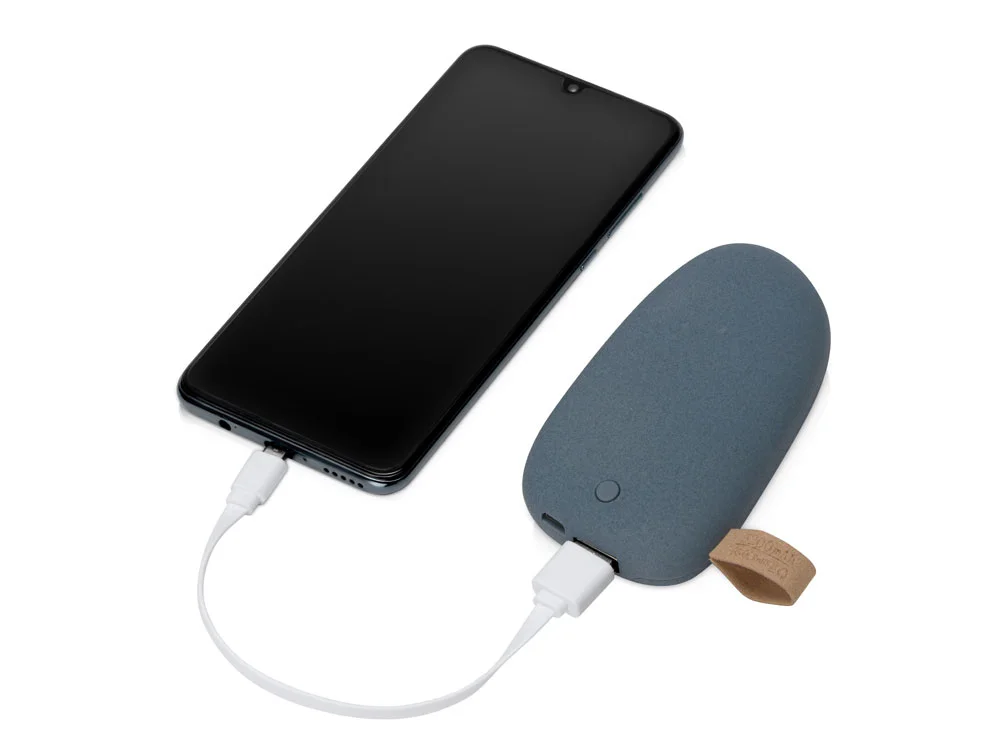 Внешний аккумулятор в форме камня «Stone», 5200 mAh, серо-синий - фото 2