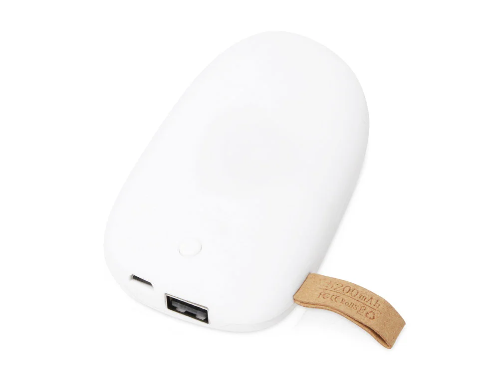 Внешний аккумулятор в форме камня Stone 5200 mAh белый - фото 1