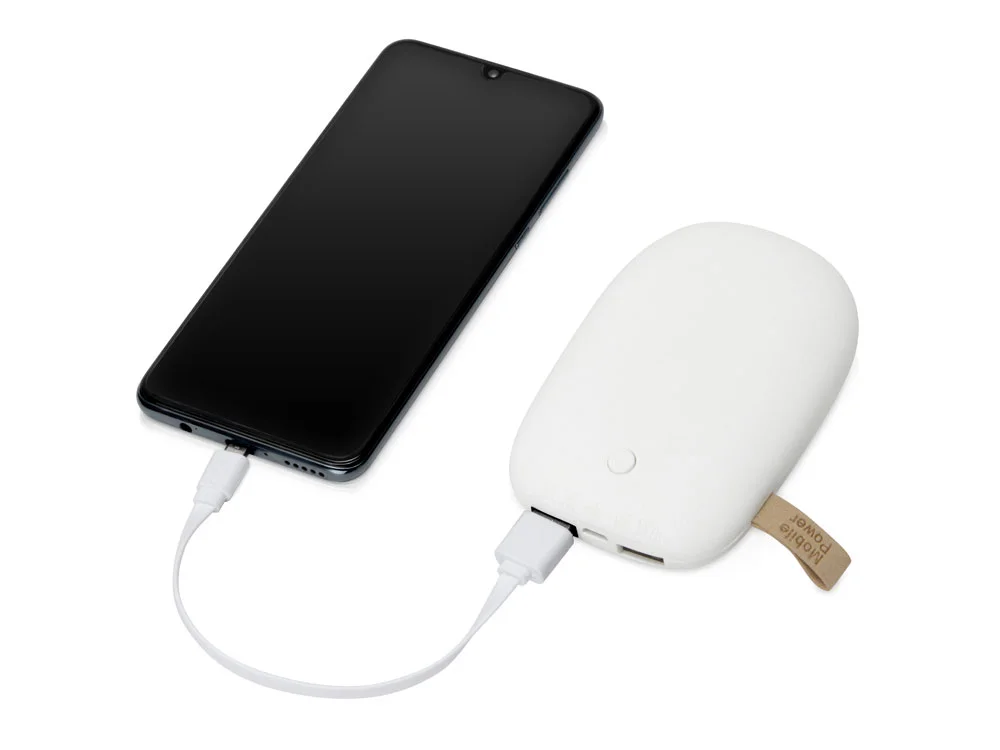 Внешний аккумулятор в форме камня «Stone», 7800 mAh, белый - фото 2