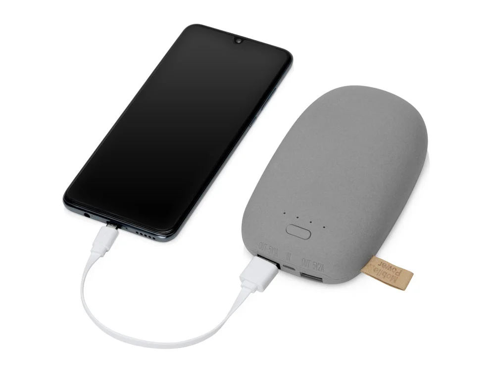 Внешний аккумулятор в форме камня Stone 10400 mAh серый - фото 2