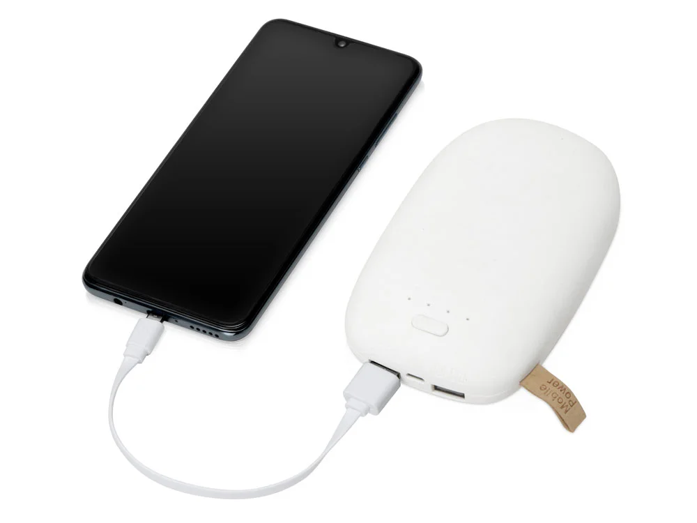 Внешний аккумулятор в форме камня «Stone», 10400 mAh, белый - фото 2