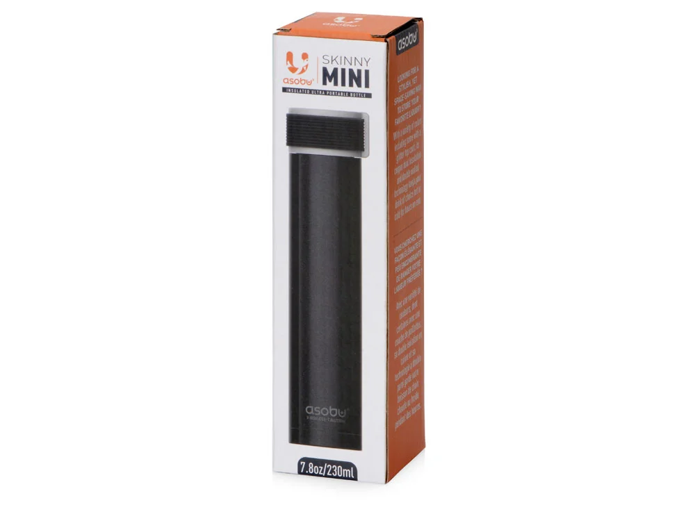 Вакуумный термос с петелькой SKINNY MINI 230 мл черный - фото 13