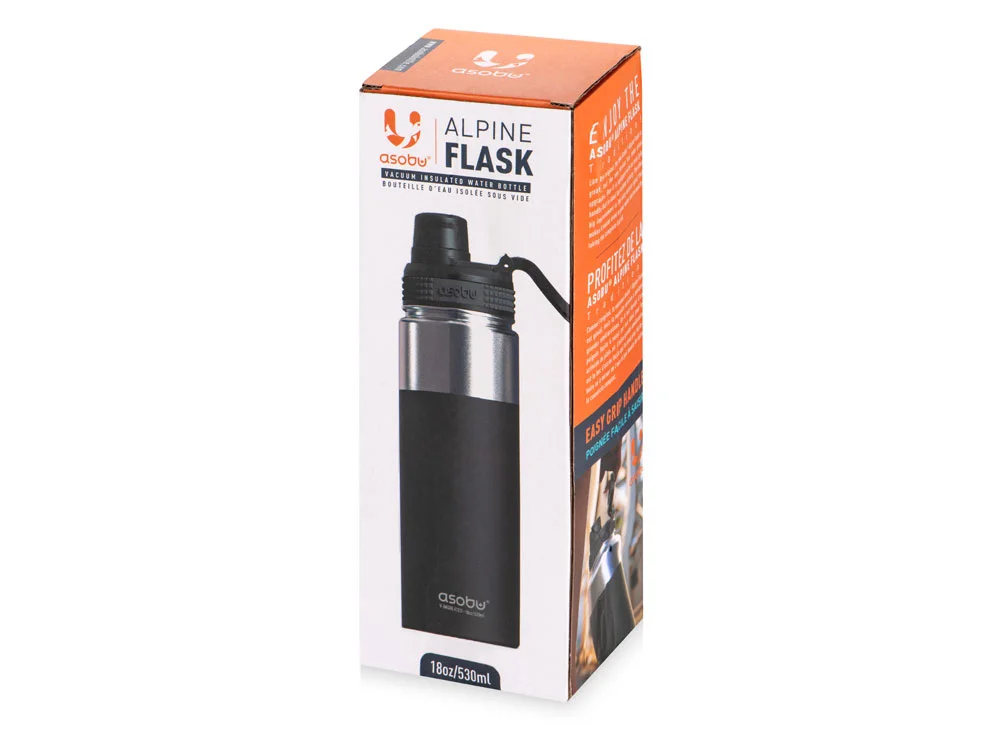 Вакуумная термобутылка ALPINE FLASK 530 мл черный - фото 11