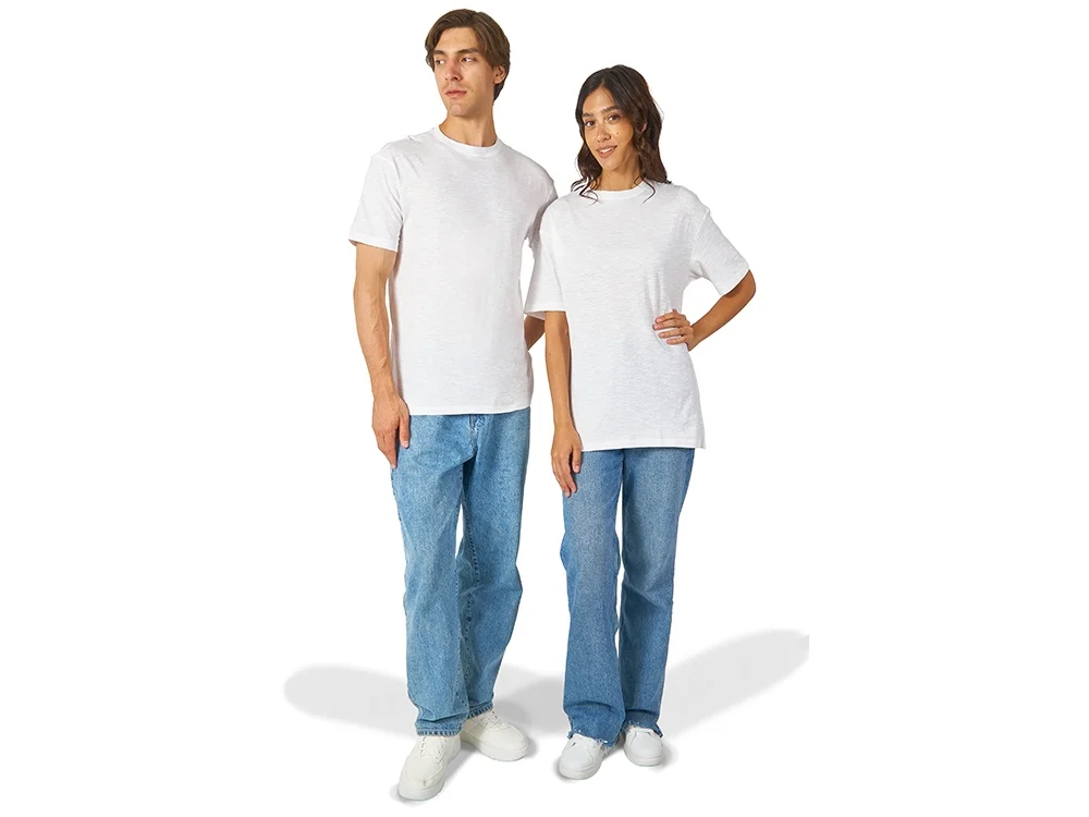 Футболка из текстурного джерси Portofino унисекс белый XL - фото 6