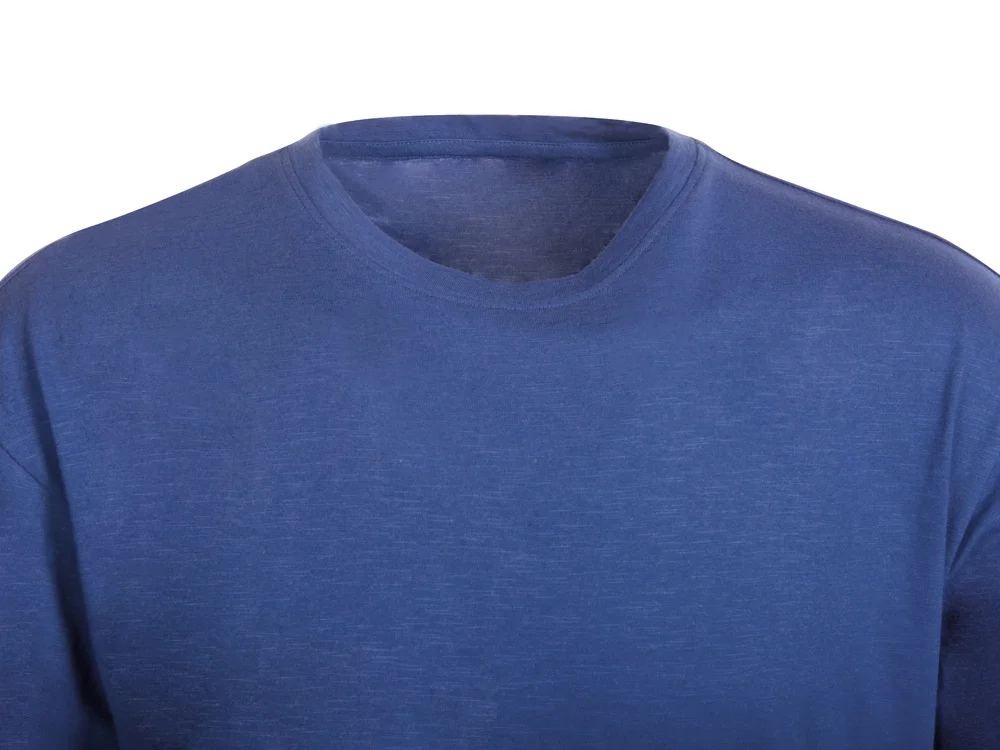 Футболка из текстурного джерси Portofino унисекс классический синий L - фото 11