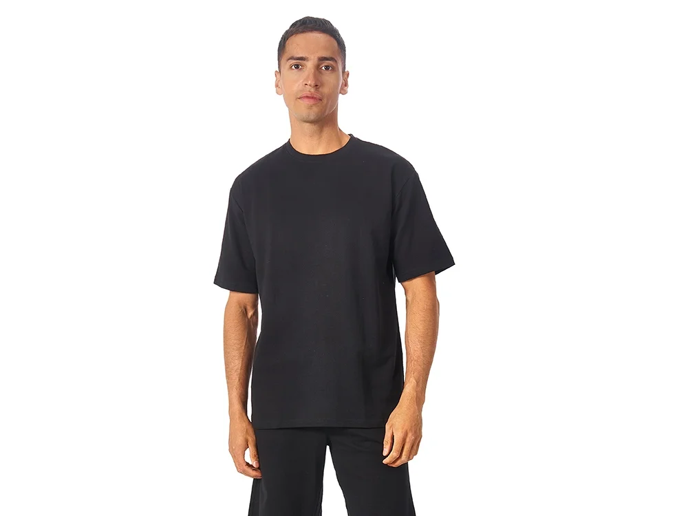 Футболка из френч терри Warsaw унисекс черный 2XL - фото 2