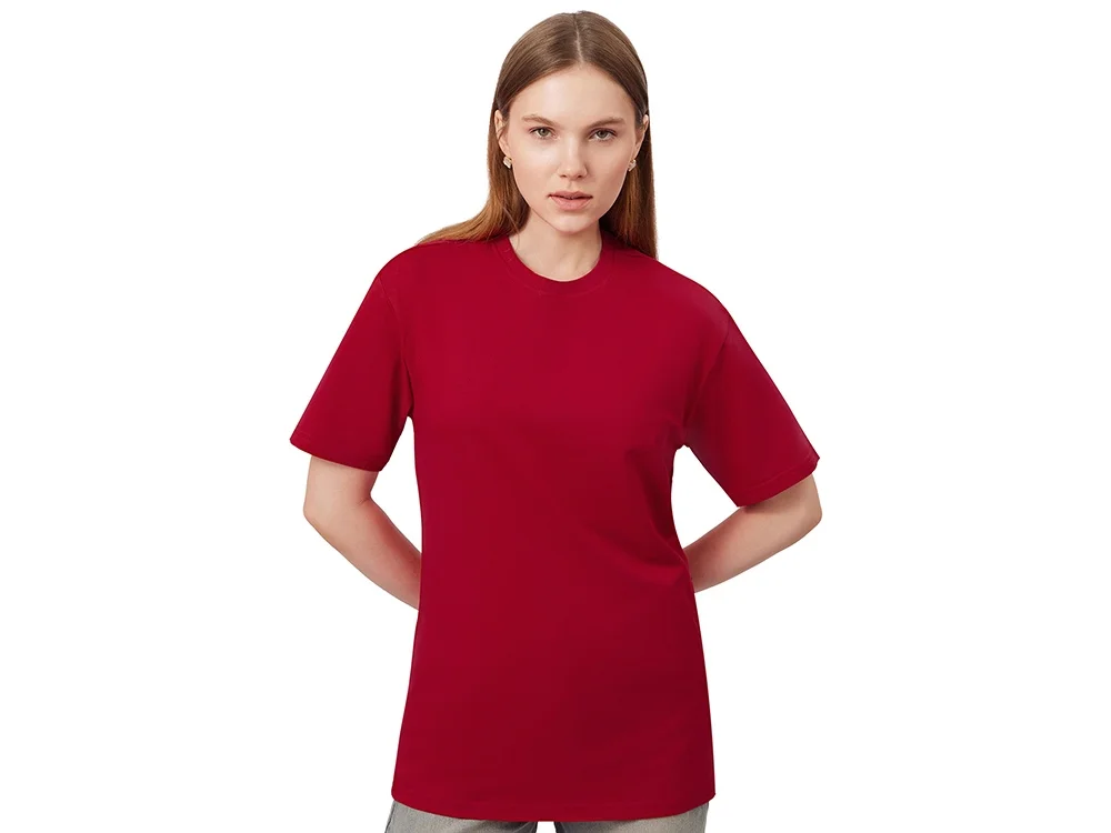 Футболка из френч терри Warsaw унисекс красный S - фото 3