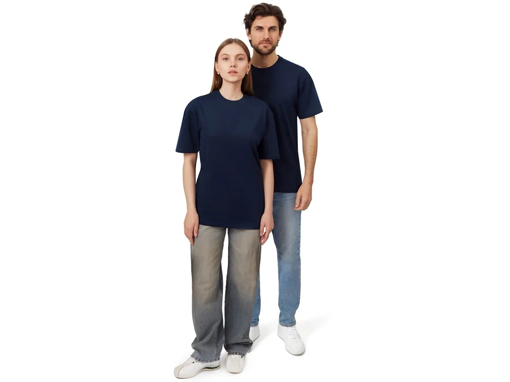 Футболка из френч терри Warsaw унисекс темно-синий 2XL - фото 6