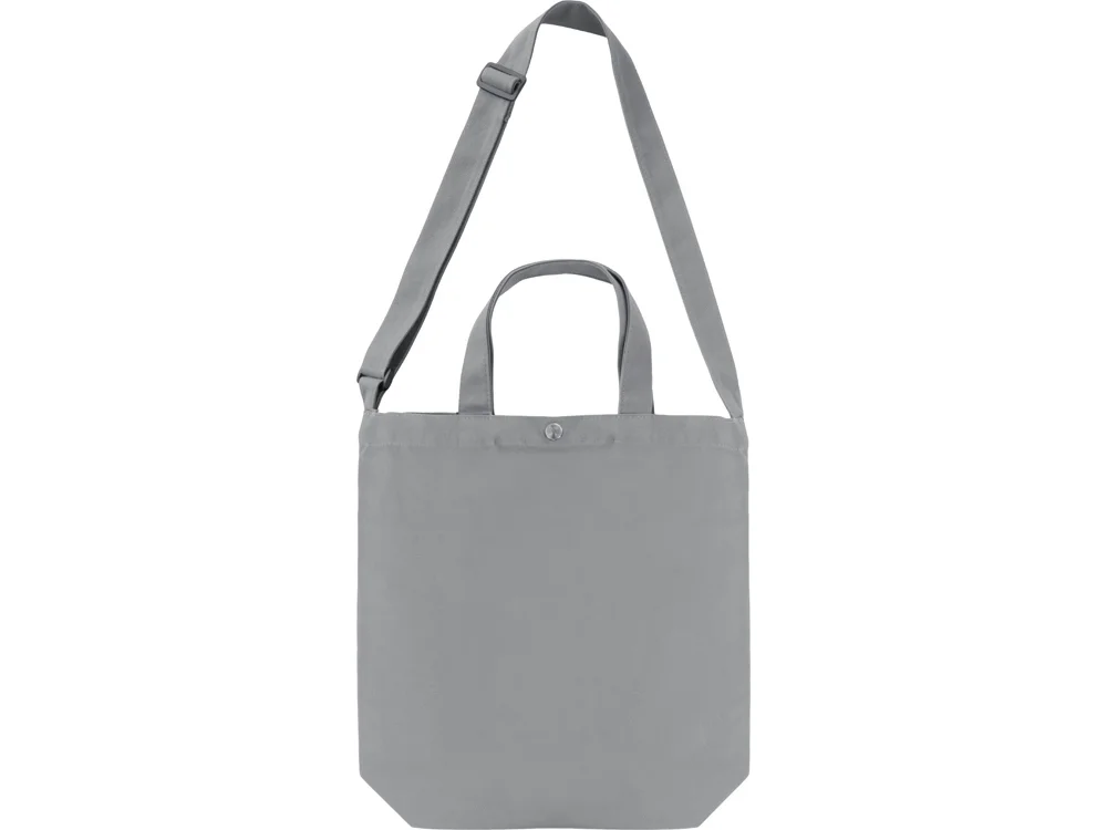 Сумка Helfer на кнопке с регулирующейся лямкой серый - фото 5