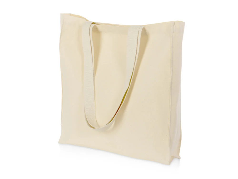 Сумка Donny из хлопка/м2 с донной складкой и парусиновыми ручками - фото 3