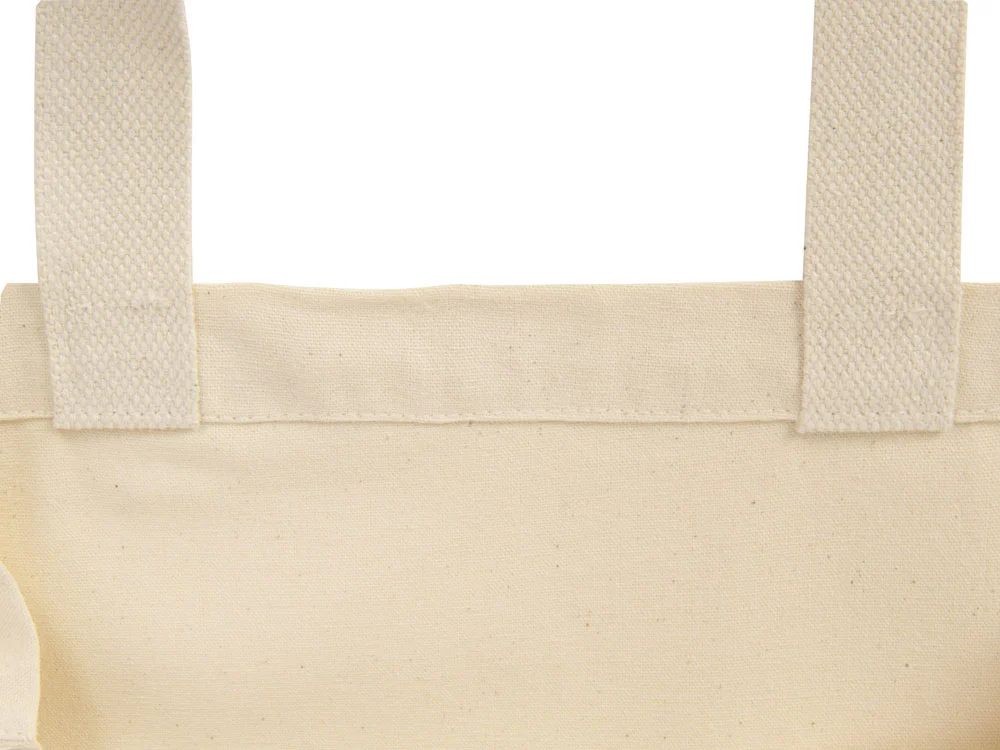 Сумка «Donny» из  хлопка 250г/м2 с донной складкой и парусиновыми ручками, натуральный - фото 4
