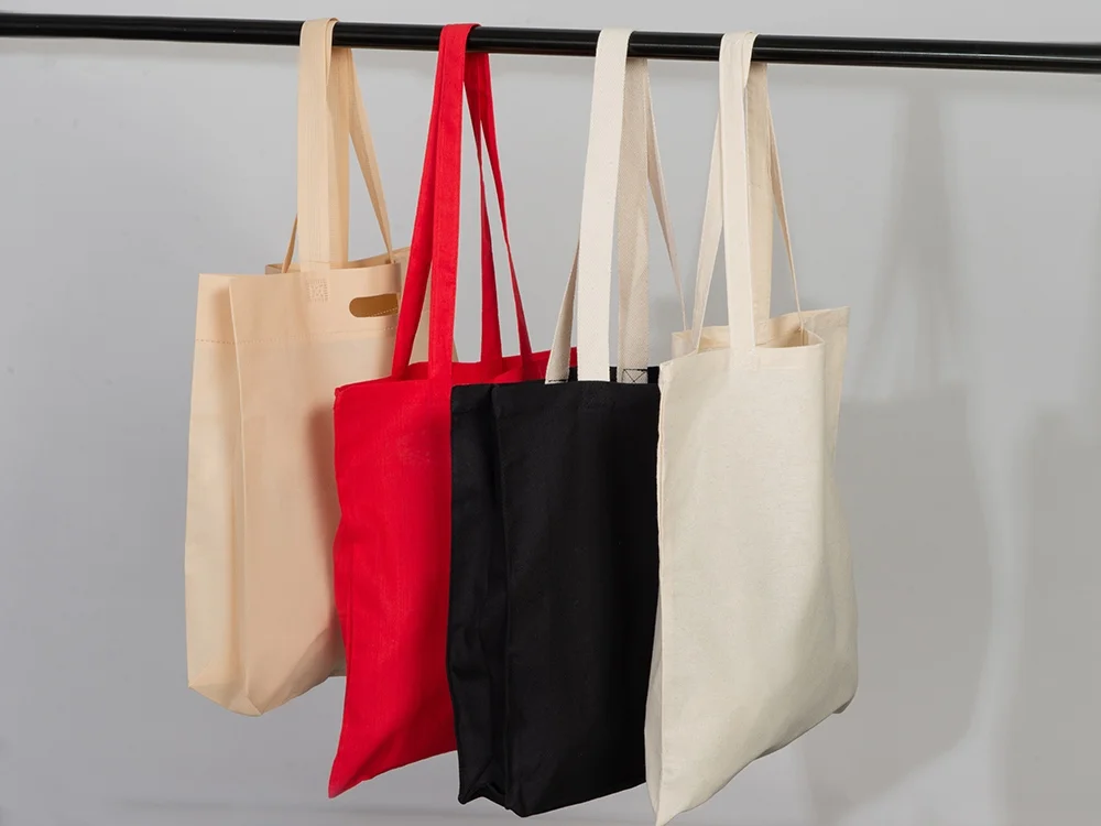 Сумка Donny из хлопка 250г/м2 с донной складкой и парусиновыми ручками черный - фото 5