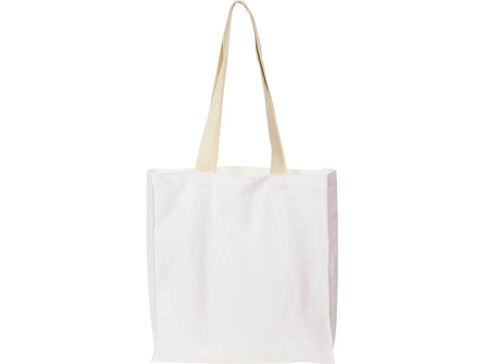 Сумка «Donny» из  хлопка 250г/м2 с донной складкой и парусиновыми ручками, белый - фото 3