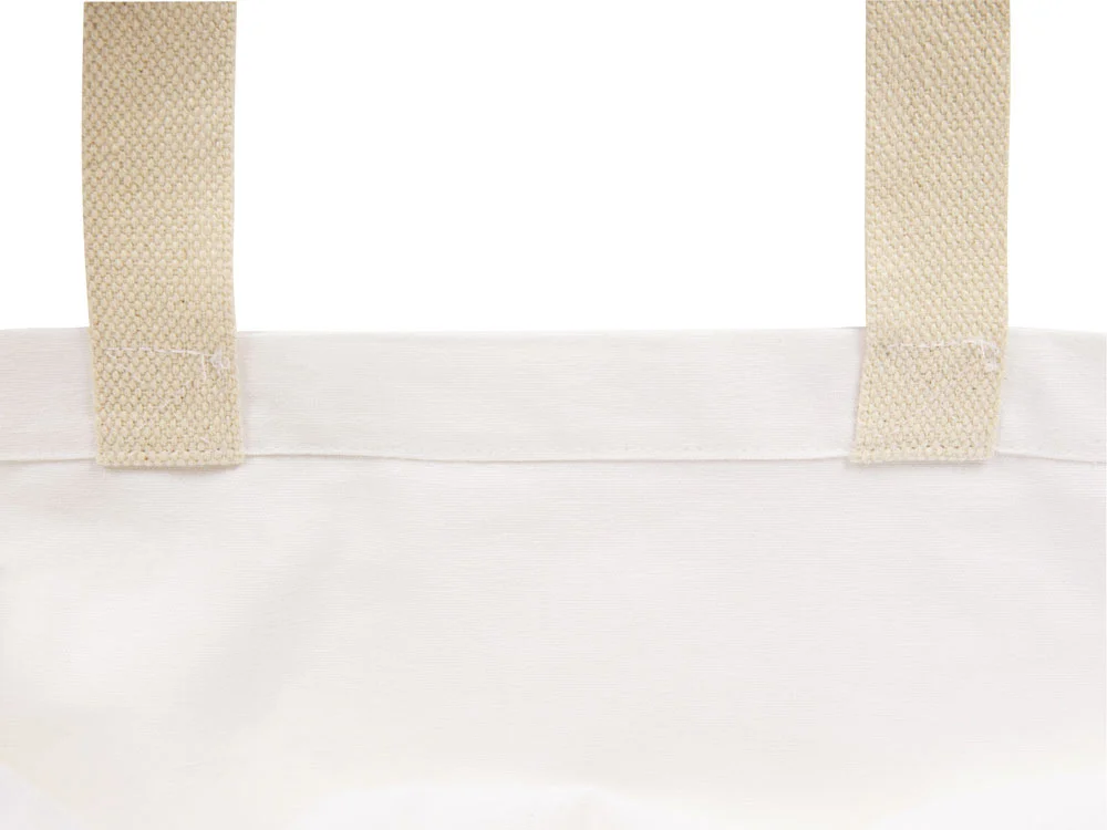 Сумка «Donny» из  хлопка 250г/м2 с донной складкой и парусиновыми ручками, белый - фото 4