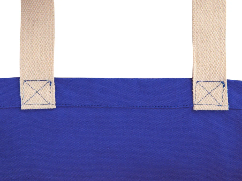 Сумка Donny из хлопка 250г/м2 с донной складкой и парусиновыми ручками - фото 4