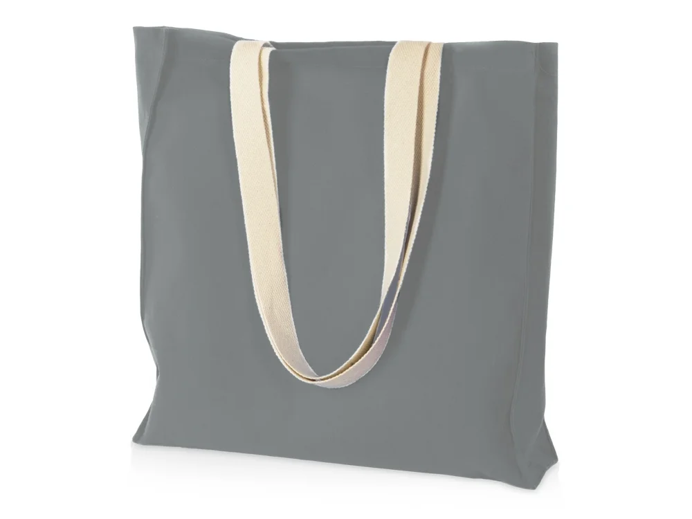 Сумка Donny из хлопка/м2 с донной складкой и парусиновыми ручками - фото 6