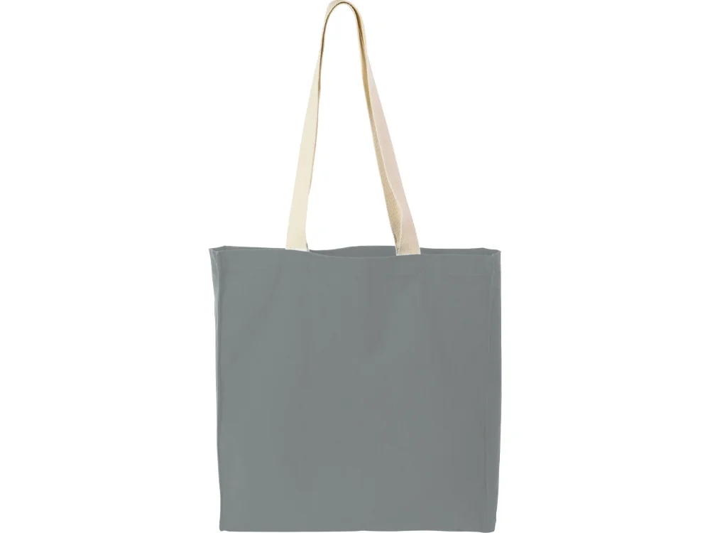 Сумка «Donny» из  хлопка 250г/м2 с донной складкой и парусиновыми ручками, серый - фото 3