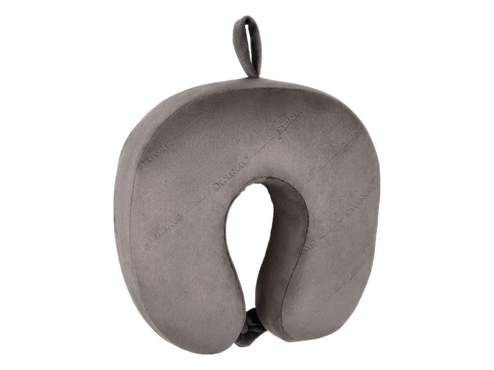 Подушка для путешествий с эффектом памяти, серый - фото 3