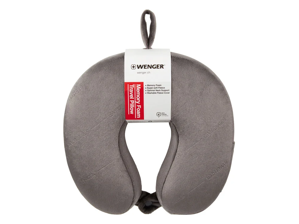 Подушка для путешествий с эффектом памяти, серый - фото 4