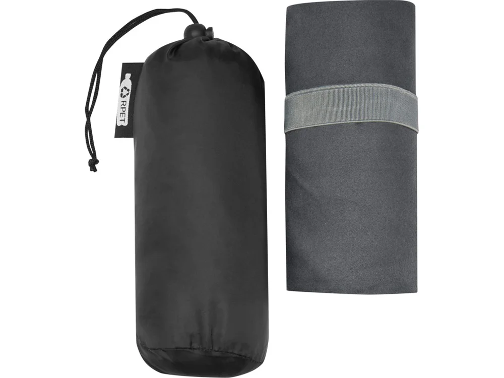 Сверхлегкое быстросохнущее полотенце Pieter из переработанного РЕТ-пластика серый - фото 5