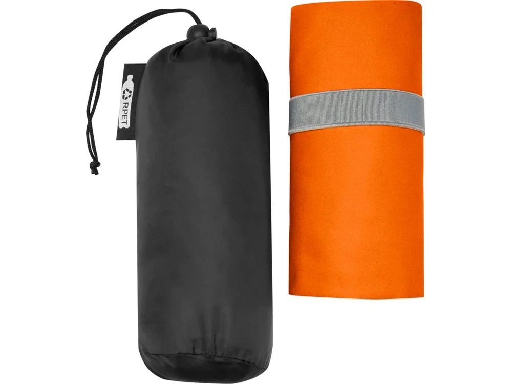 Сверхлегкое быстросохнущее полотенце Pieter из переработанного РЕТ-пластика оранжевый - фото 5