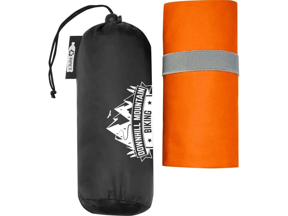 Сверхлегкое быстросохнущее полотенце Pieter из переработанного РЕТ-пластика оранжевый - фото 6