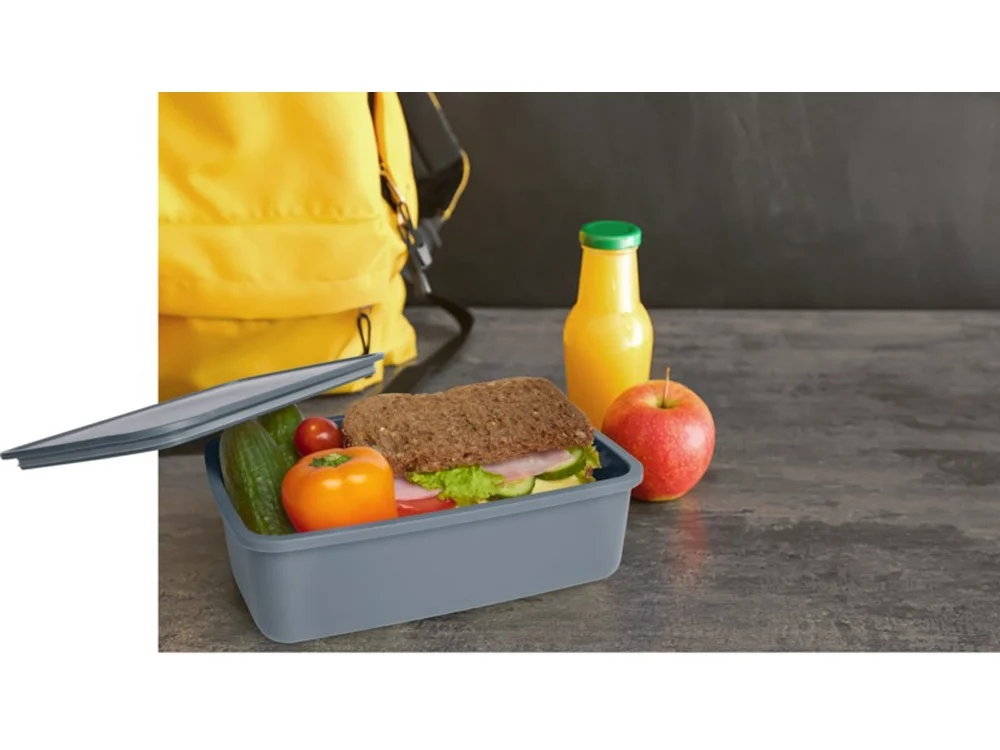 Контейнер для завтрака Dovi из переработанного пластика серый 800 мл - фото 4