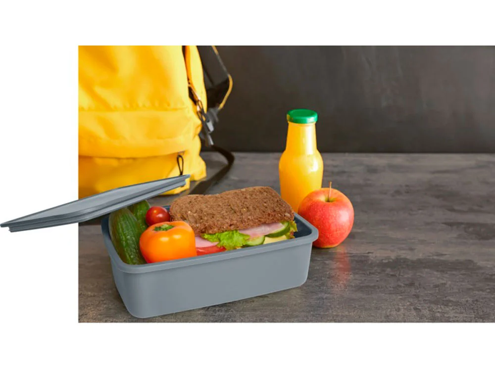 Контейнер для завтрака Dovi из переработанного пластика серый 800 мл - фото 4