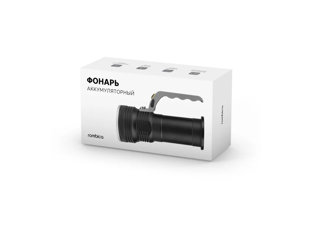 Фонарь LED Z6 черный - фото 4