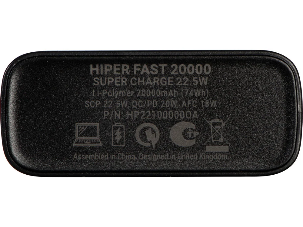 Портативный внешний аккумулятор FAST 20000 mAh черный - фото 6