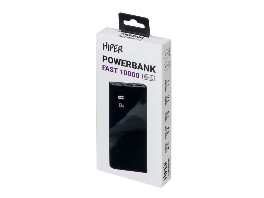 Портативный внешний аккумулятор FAST 10000 mAh черный - фото 9