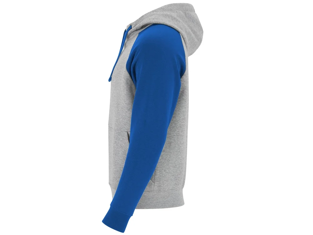 Толстовка с капюшоном Badet мужская серый меланж/королевский синий XL - фото 3