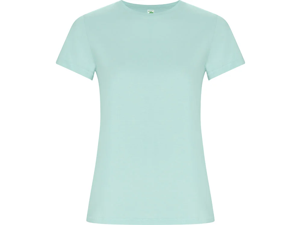Футболка из органического хлопка «Golden Woman» женская, ментоловый, S - фото 6