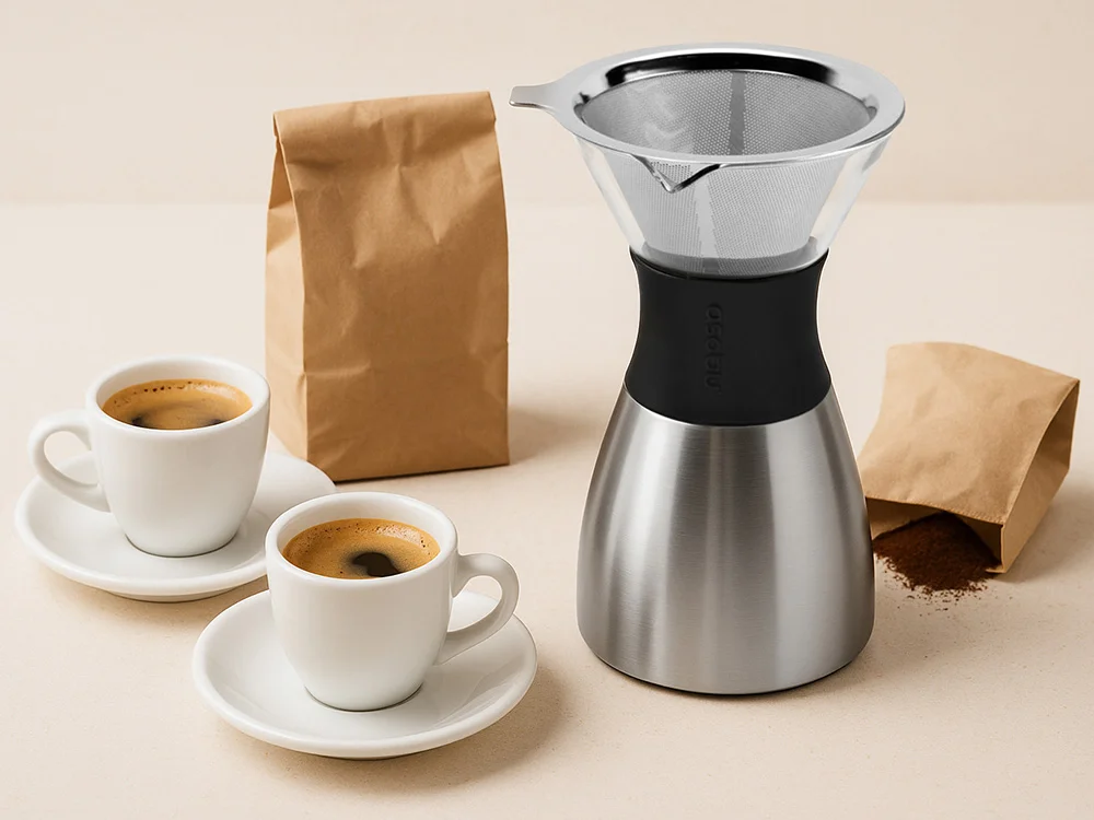 Кофеварка POUR OVER серебристый/черный 1000 мл - фото 11