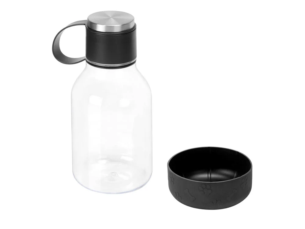 Бутылка для воды 2-в-1 Dog Bowl Bottle со съемной миской для питомцев 1500 мл черный - фото 3