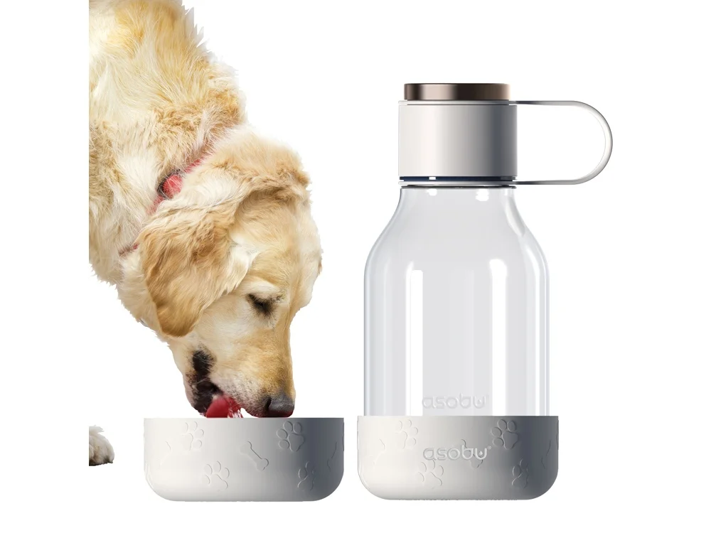 Бутылка для воды 2-в-1 Dog Bowl Bottle со съемной миской для питомцев 1500 мл белый - фото 2