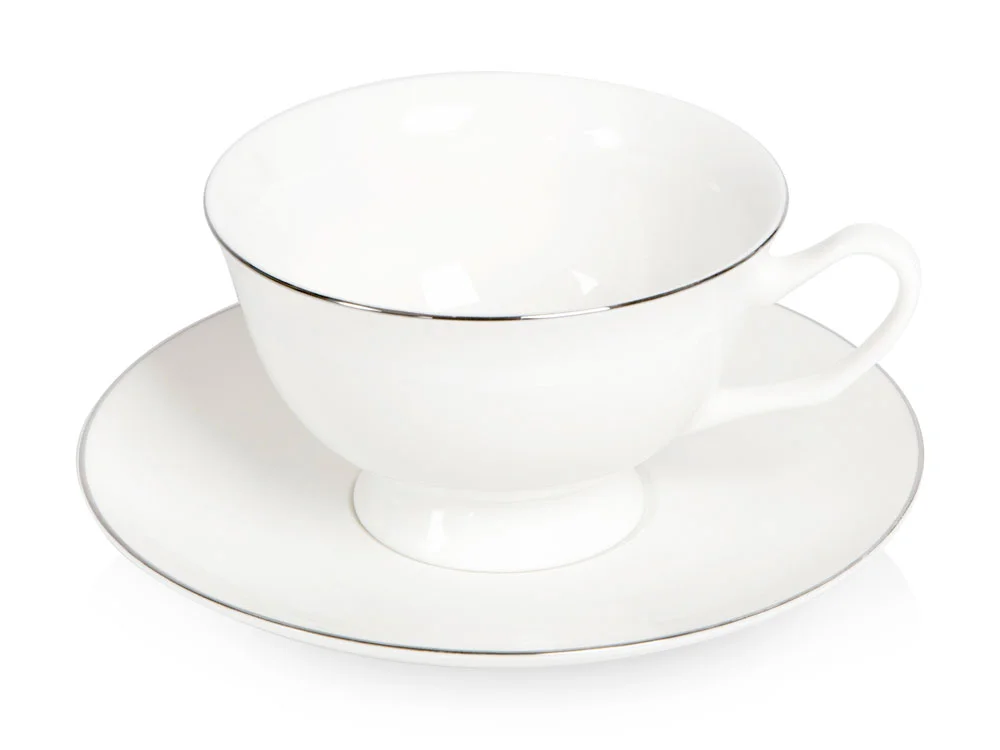 Чайная пара «Preston», белый, серебристый, 200 мл