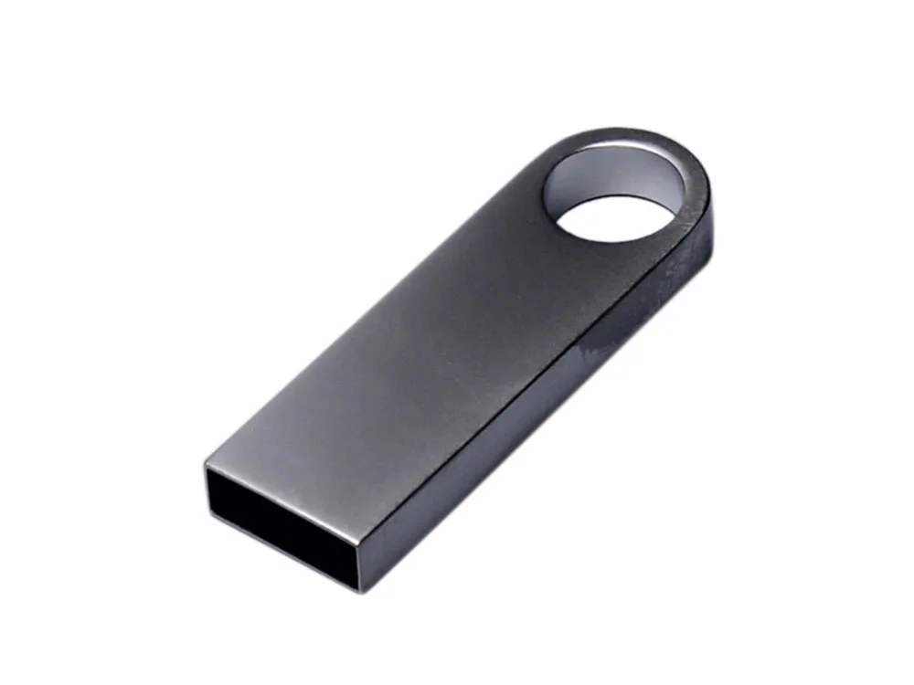 USB 2.0-флешка на 512 Мбайт с мини чипом и круглым отверстием серебристый 512Mb - фото 2