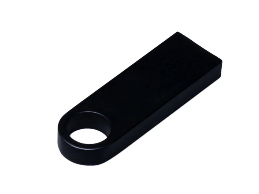 USB 2.0-флешка на 512 Мбайт с мини чипом и круглым отверстием черный 512Mb - фото 3