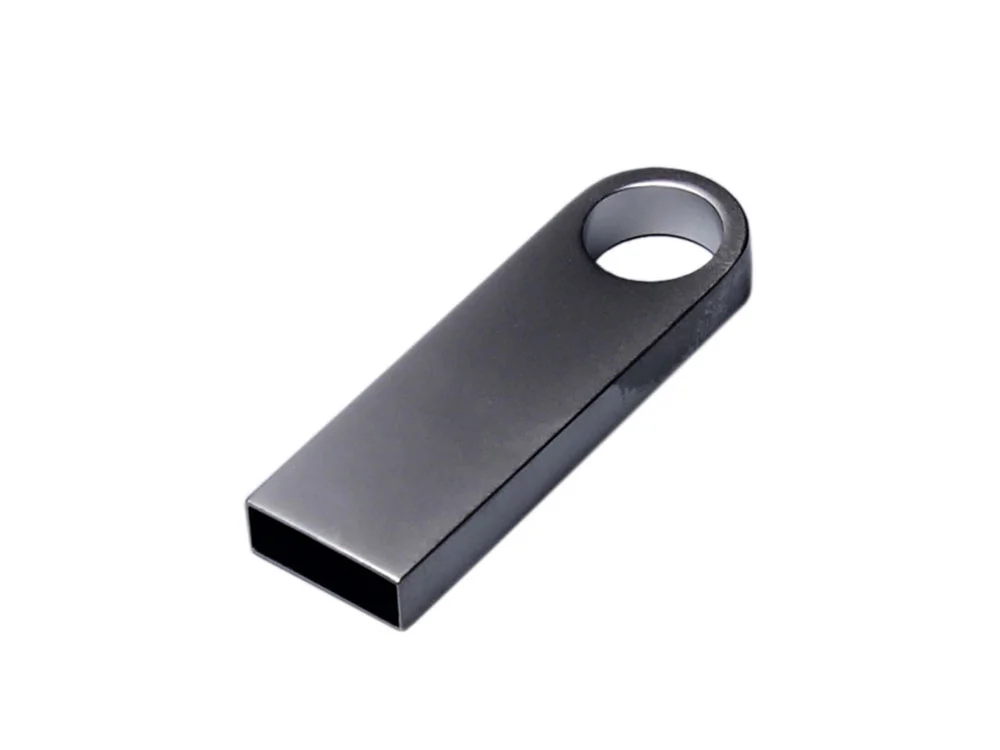 USB 2.0-флешка на 4 Гб с мини чипом и круглым отверстием серебристый 4Gb - фото 2