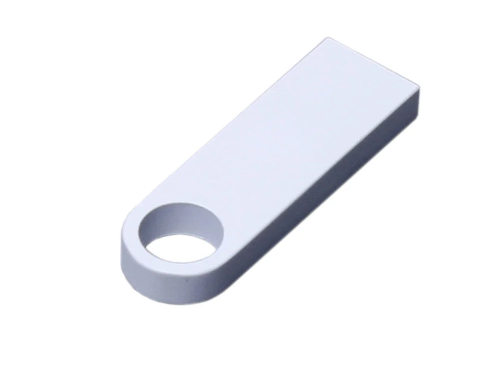 USB 2.0-флешка на 4 Гб с мини чипом и круглым отверстием белый 4Gb