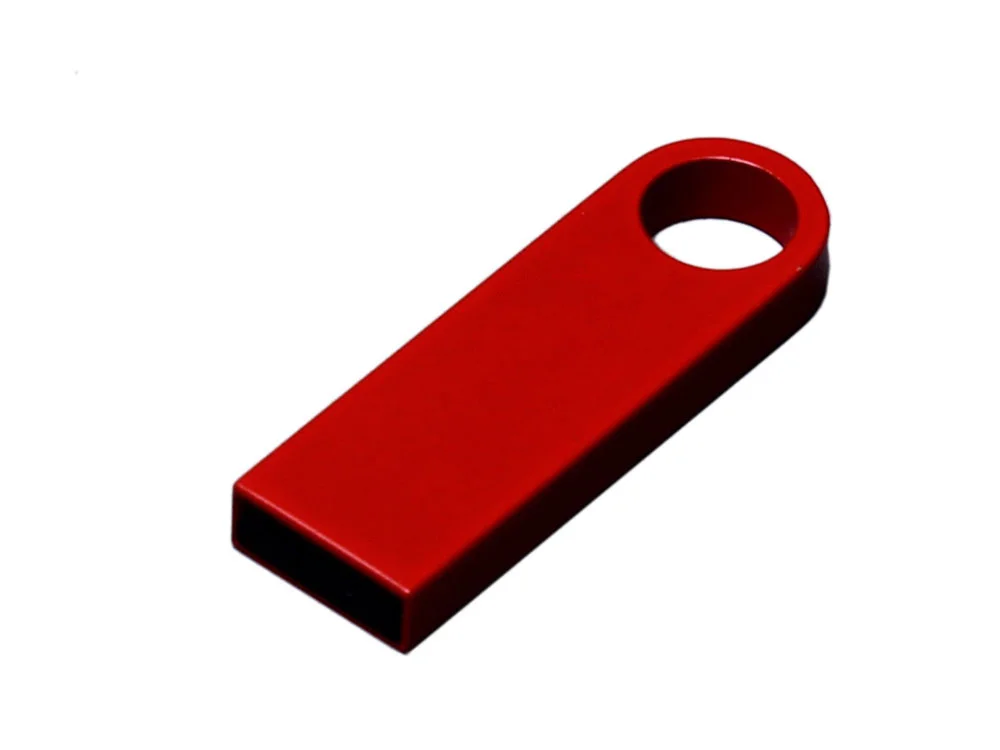USB 2.0-флешка на 4 Гб с мини чипом и круглым отверстием красный 4Gb - фото 1