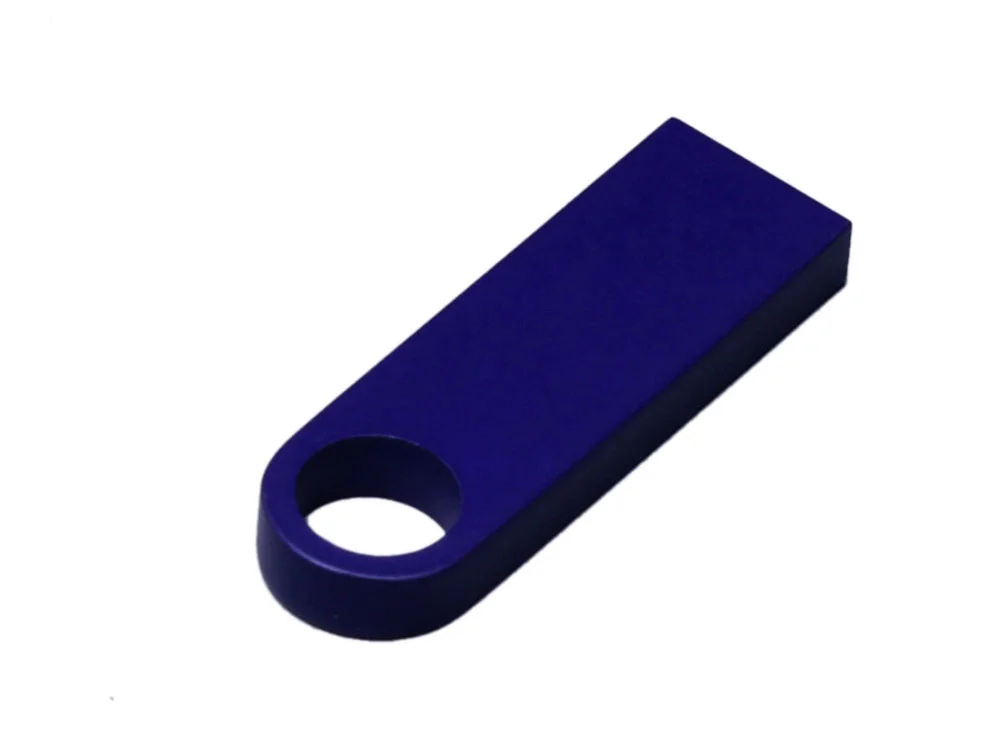 USB 2.0-флешка на 8 Гб с мини чипом и круглым отверстием синий 8Gb - фото 2