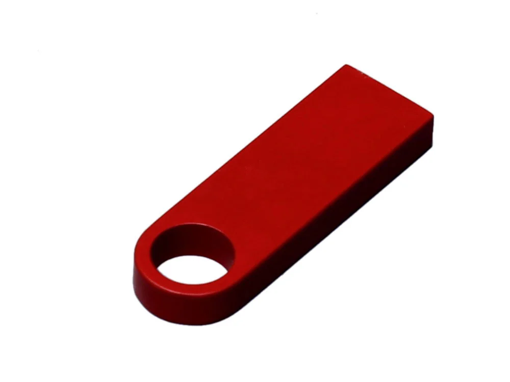 USB 2.0-флешка на 8 Гб с мини чипом и круглым отверстием красный 8Gb - фото 2