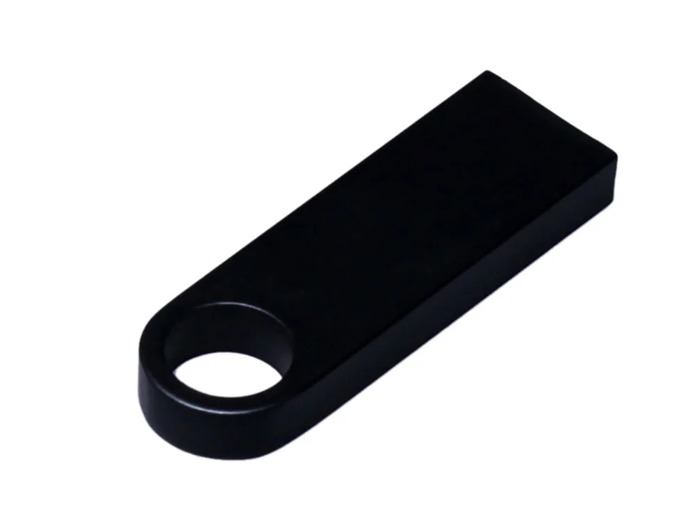 USB 2.0-флешка на 16 Гб с мини чипом и круглым отверстием черный 16Gb - фото 3