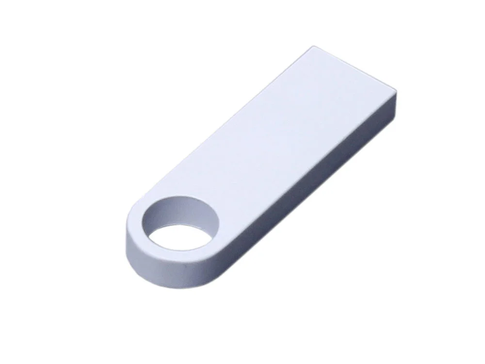 USB 2.0-флешка на 32 Гб с мини чипом и круглым отверстием белый 32Gb - фото 1