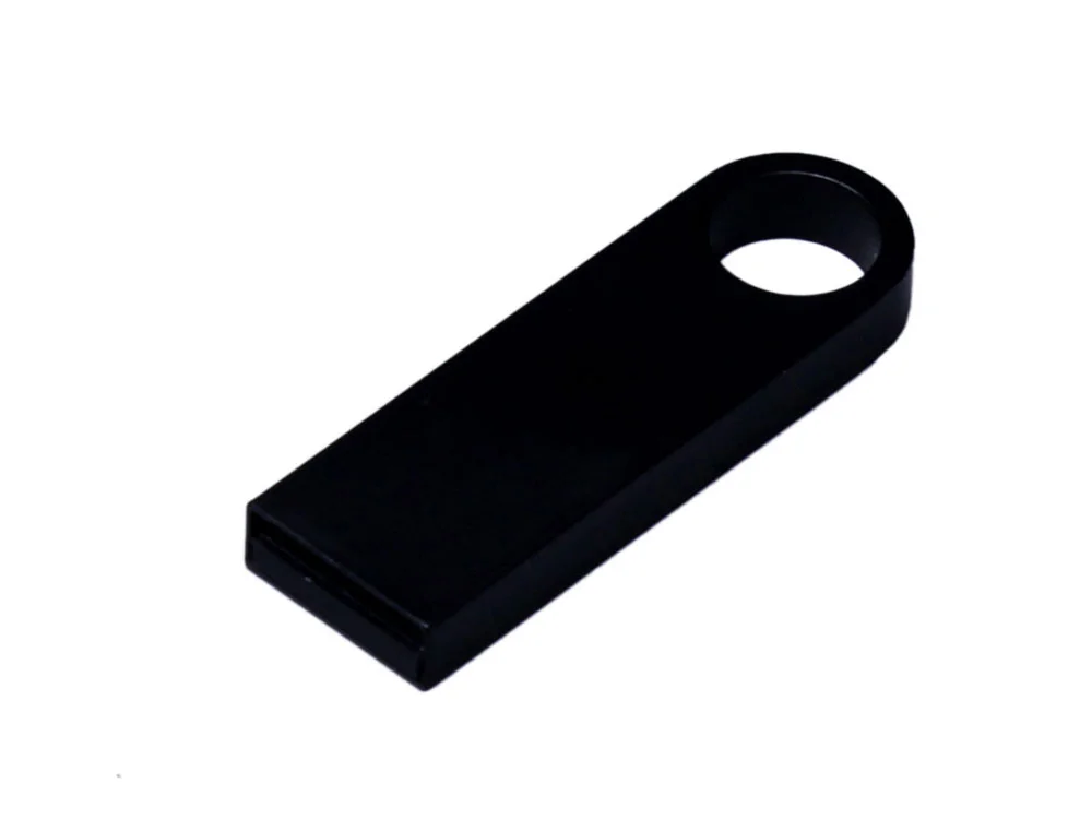 USB 2.0-флешка на 32 Гб с мини чипом и круглым отверстием черный 32Gb - фото 2
