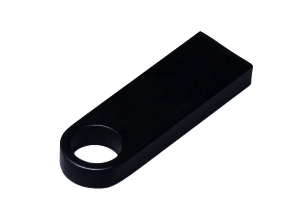 USB 2.0-флешка на 32 Гб с мини чипом и круглым отверстием черный 32Gb - фото 3
