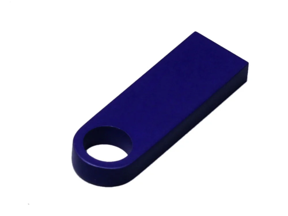 USB 2.0-флешка на 32 Гб с мини чипом и круглым отверстием синий 32Gb - фото 2